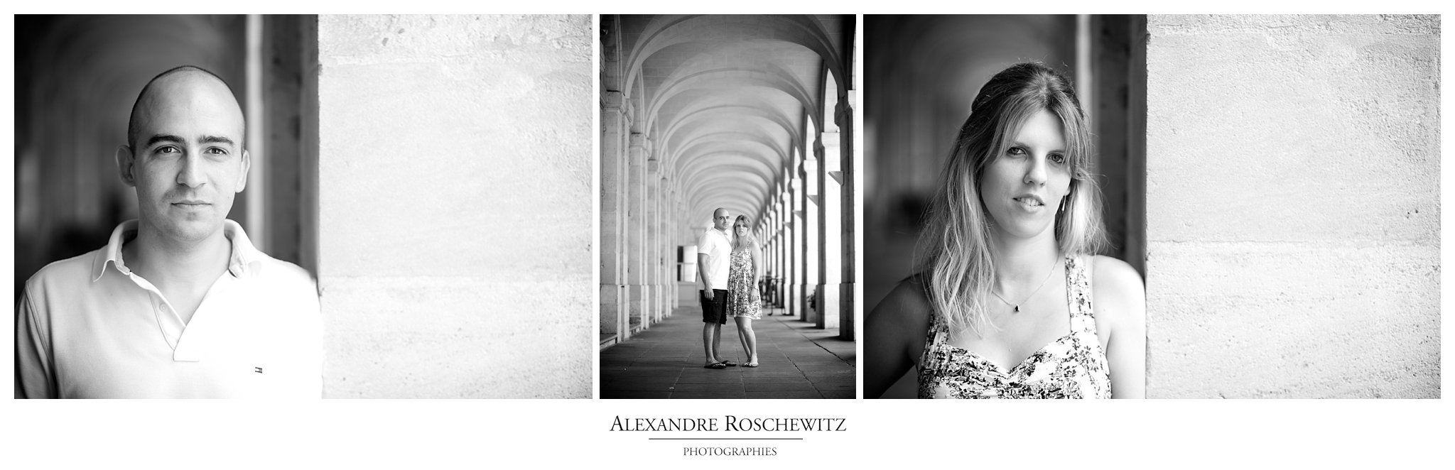 La séance engagement d'Angélique et Aurélien à Bordeaux centre, avant leur mariage à Arcachon et Lanton. Alexandre Roschewitz Photographies.