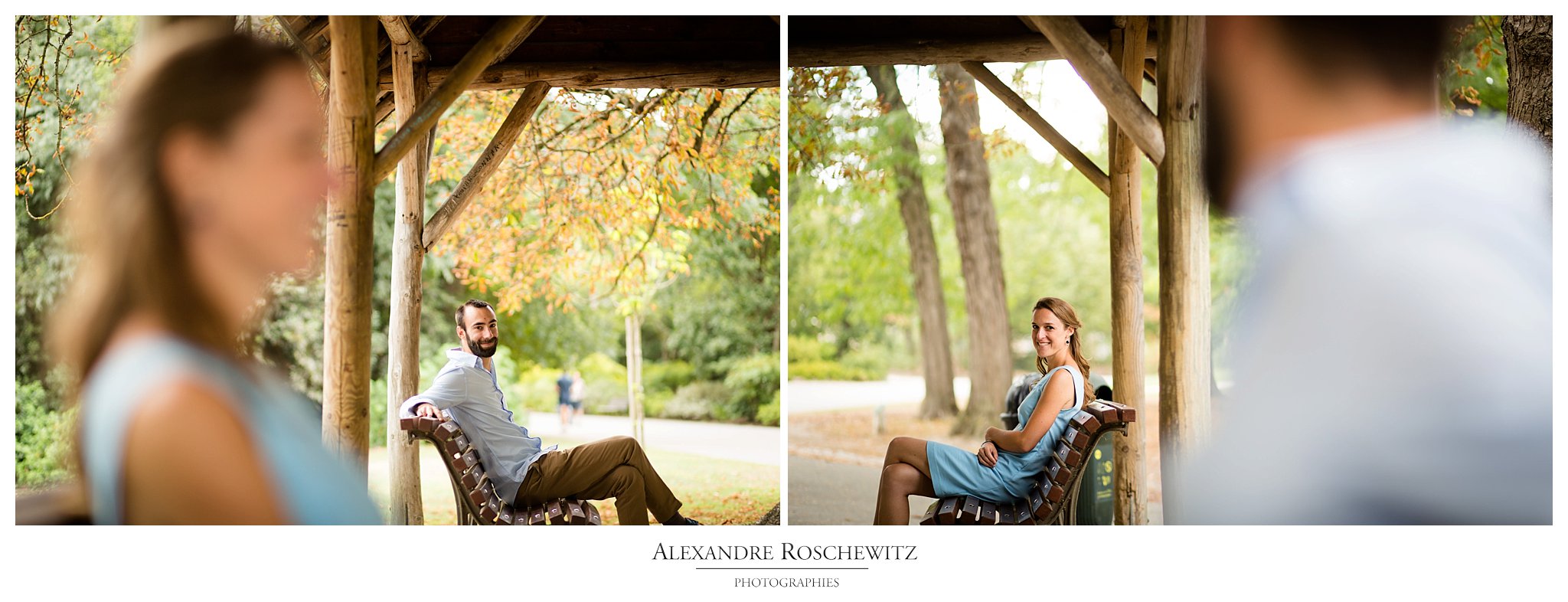 La séance engagement et famille de Nathalie et Nicolas au Parc Bordelais. Alexandre Roschewitz Photographies.