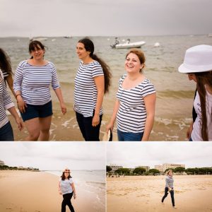 La séance photo de l'enterrement de vie de jeune fille de Marie au centre d'Arcachon en Gironde et sa plage ! Alexandre Roschewitz Photographe EVJF