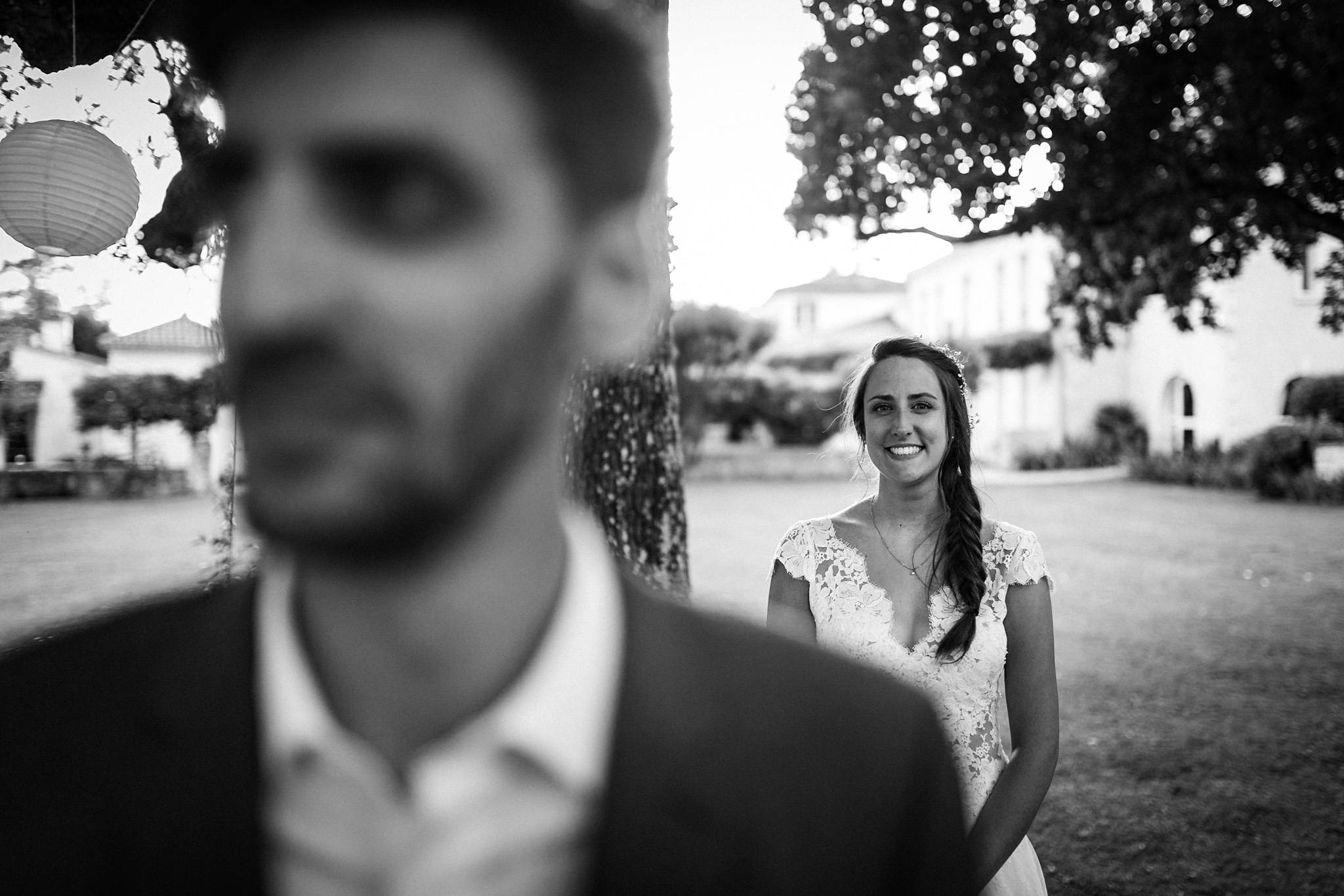 Reportage photos de mariage de Marine et Mathieu au Domaine de Larchey en Gironde. Photographe mariage Gironde.