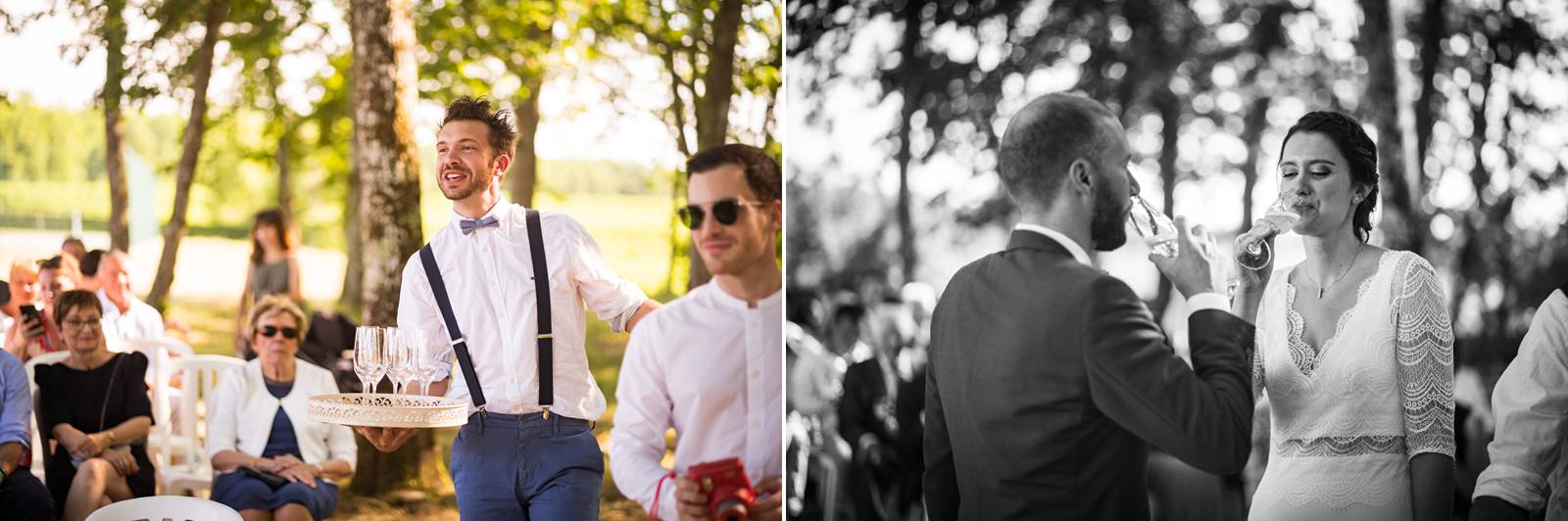 Le reportage photo du mariage civil et de la cérémonie laïque de Hélène et Alexis à Pessac puis au Château de Flojague. Alexandre Roschewitz Photographe Mariage