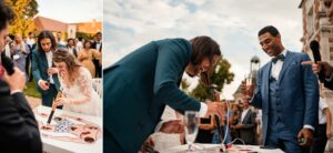 Mariage laïque au Château de Bonnemare en Normandie. Vin d'honneur au château. Alexandre Roschewitz photographe mariage.