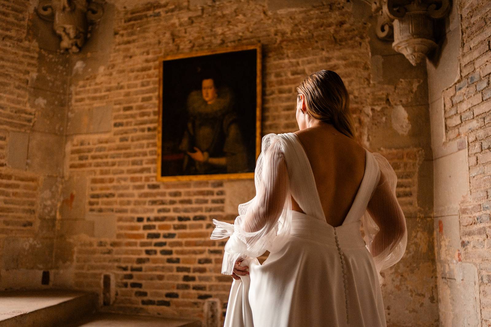 Mariage au Château de Courtalain, chic et bohème. Photos d'un first look (premier regard) mariage en Eure-et-Loir.