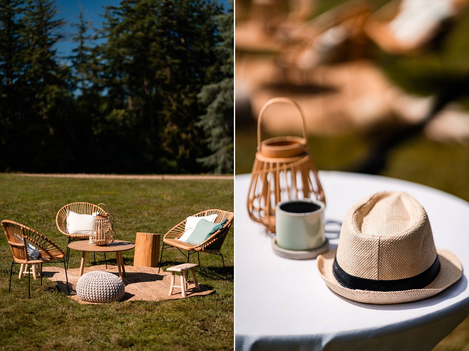 Mariage au Château de Courtalain, chic et bohème. Photos du brunch de mariage en blanc en Eure-et-Loir.