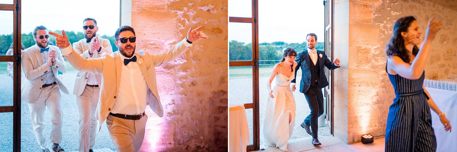 Mariage au Château Flojague proche de Saint-Emilion en Gironde, photos du repas de mariage.