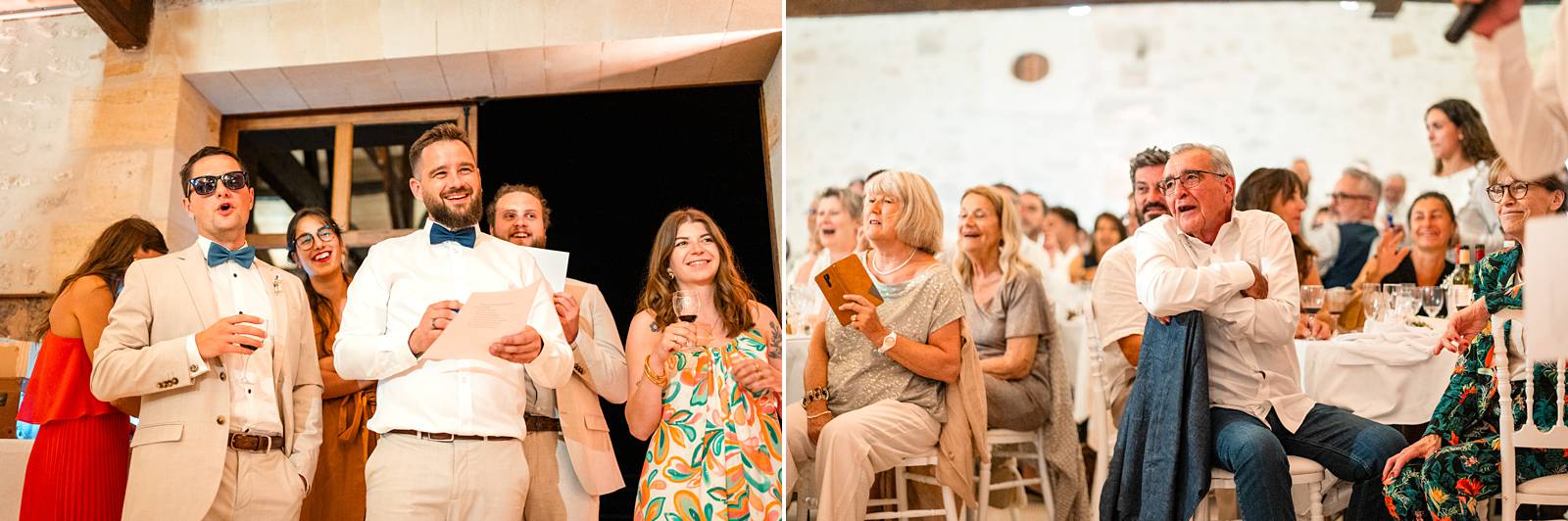 Mariage au Château Flojague proche de Saint-Emilion en Gironde, photos du repas de mariage.