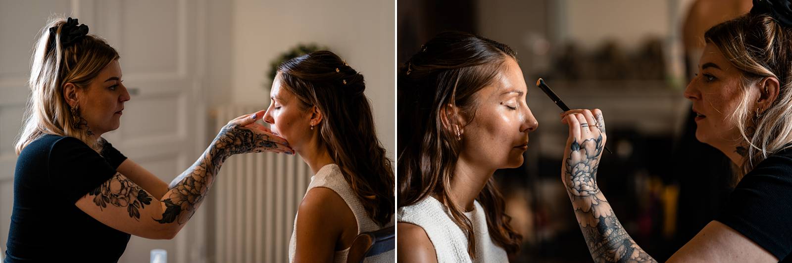 Photographe et reportage photo d'un mariage religieux au Domaine de La Fauconnie en Dordogne organisé par une Wedding planner avec un traiteur eco-responsable.