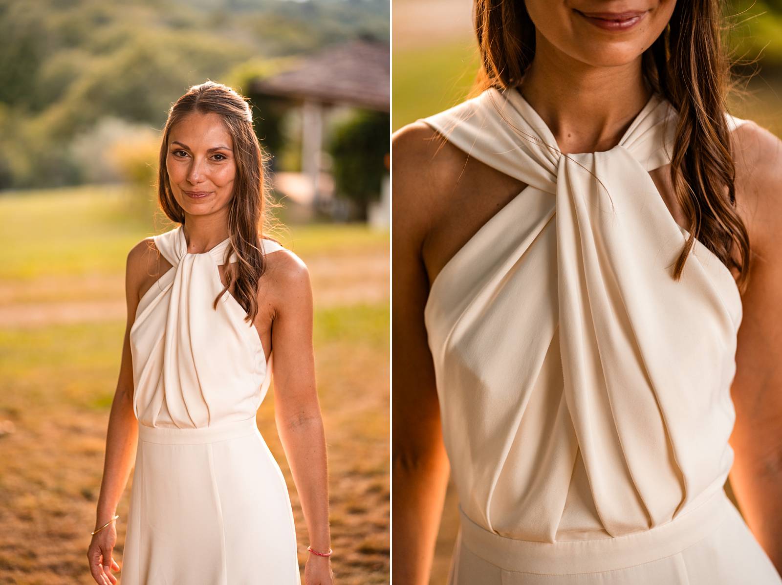 Photographe et reportage photo d'un mariage religieux au Domaine de La Fauconnie en Dordogne organisé par une Wedding planner avec un traiteur eco-responsable.