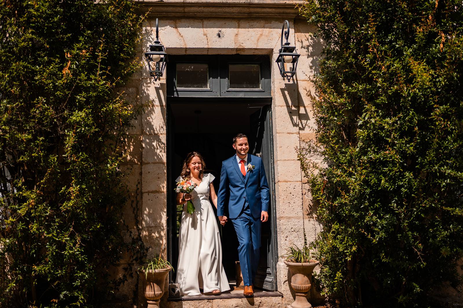 Mariage au Domaine de Belisle, avec cérémonie religieuse à l'église Saint-Martial d'Angoulême.