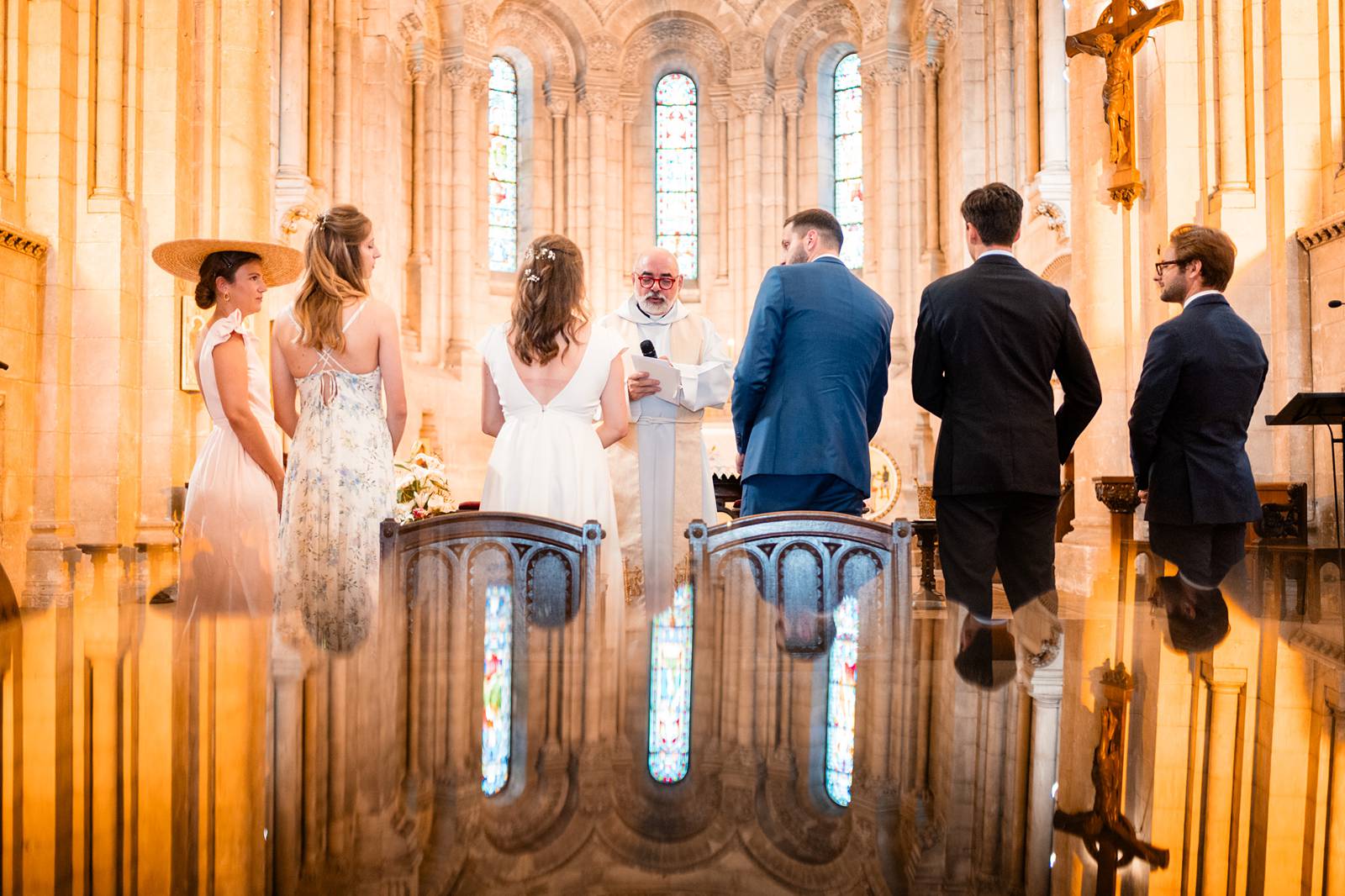 Mariage au Domaine de Belisle, avec cérémonie religieuse à l'église Saint-Martial d'Angoulême.