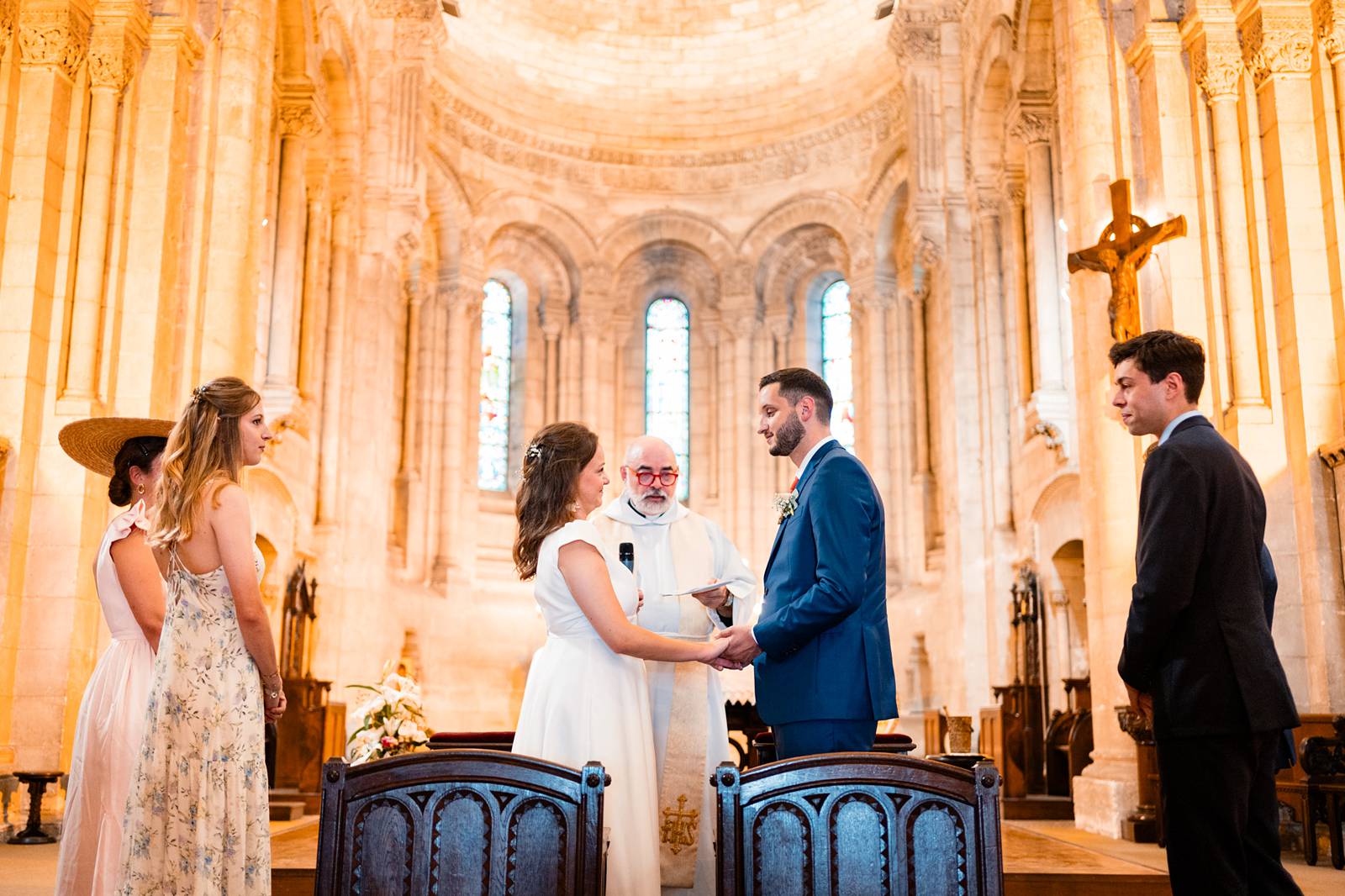 Mariage au Domaine de Belisle, avec cérémonie religieuse à l'église Saint-Martial d'Angoulême.