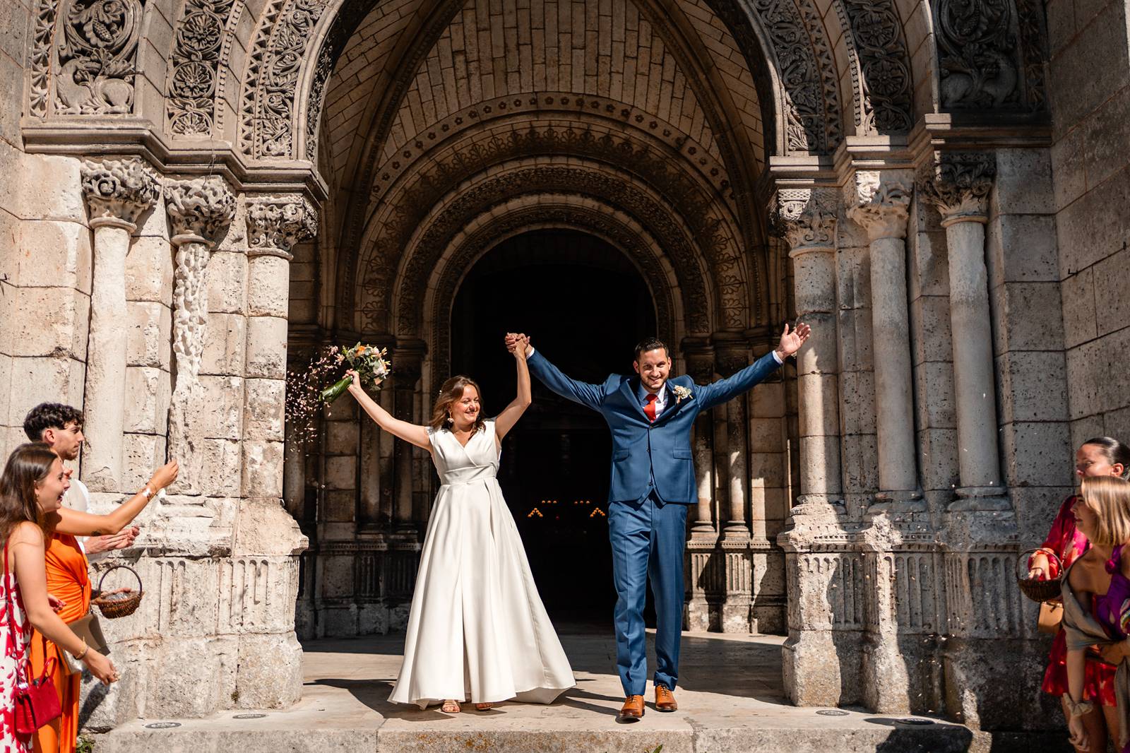 Mariage au Domaine de Belisle, avec cérémonie religieuse à l'église Saint-Martial d'Angoulême.