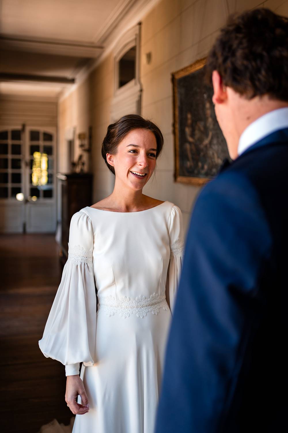 Mariage dans un domaine privé en Normandie, entre Rouen et Le Havre. Cérémonie religieuse. Réception dans le jardin et sous chapiteau en bambou.