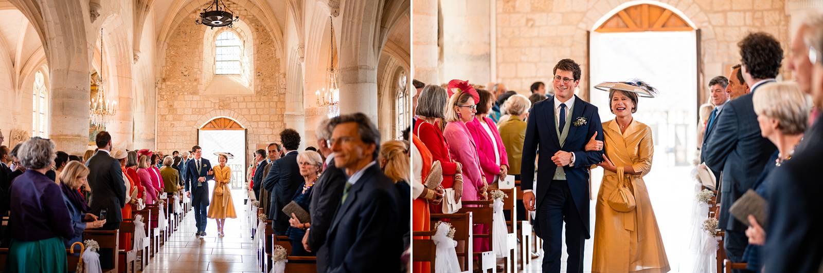 Mariage dans un domaine privé en Normandie, entre Rouen et Le Havre. Cérémonie religieuse. Réception dans le jardin et sous chapiteau en bambou.