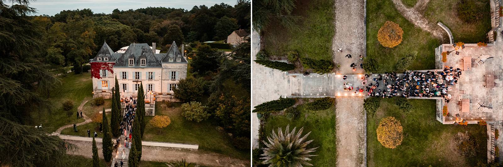 Reportage photo d'un mariage tropical au Domaine de La Fauconnie en Dordogne, avec une décoration tropicale. Photographe mariage Domaine de la Fauconnie.