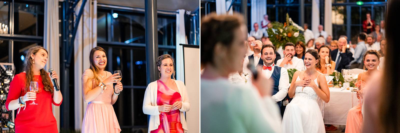 Reportage photo d'un mariage tropical au Domaine de La Fauconnie en Dordogne, avec une décoration tropicale. Photographe mariage Domaine de la Fauconnie.