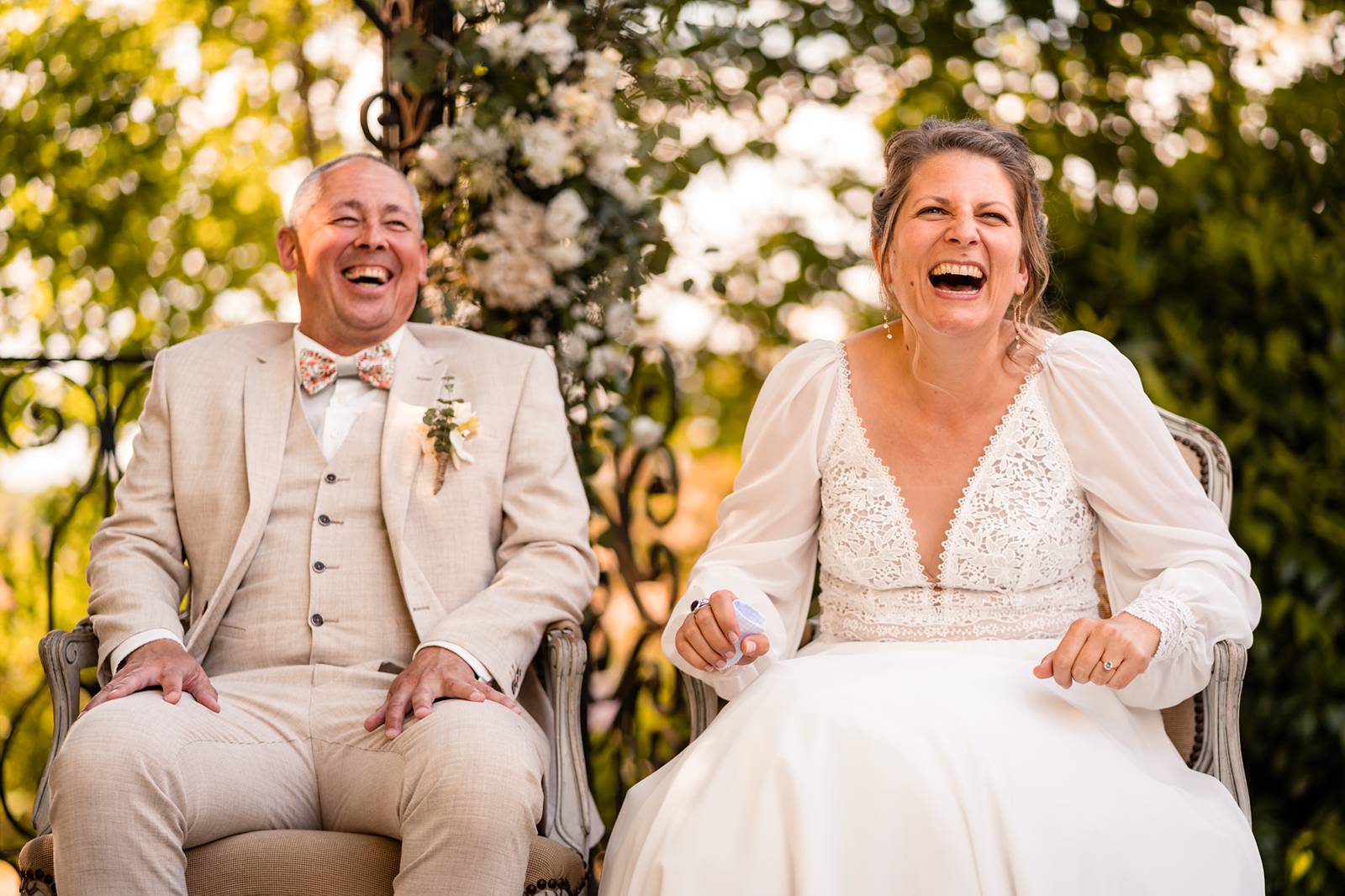 Mariage laïque au Domaine de La Fauconnie, en Dordogne.