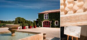 Vue de la salle du Château Smith Haut Lafitte en préparation la veille du mariage