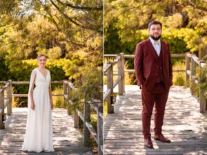 Séance photo de couple dans la verdure autour des Sources de Caudalie