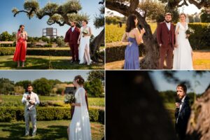 Cérémonie laïque dans les jardins du Château Smith Haut Lafitte, avec un olivier en arrière-plan