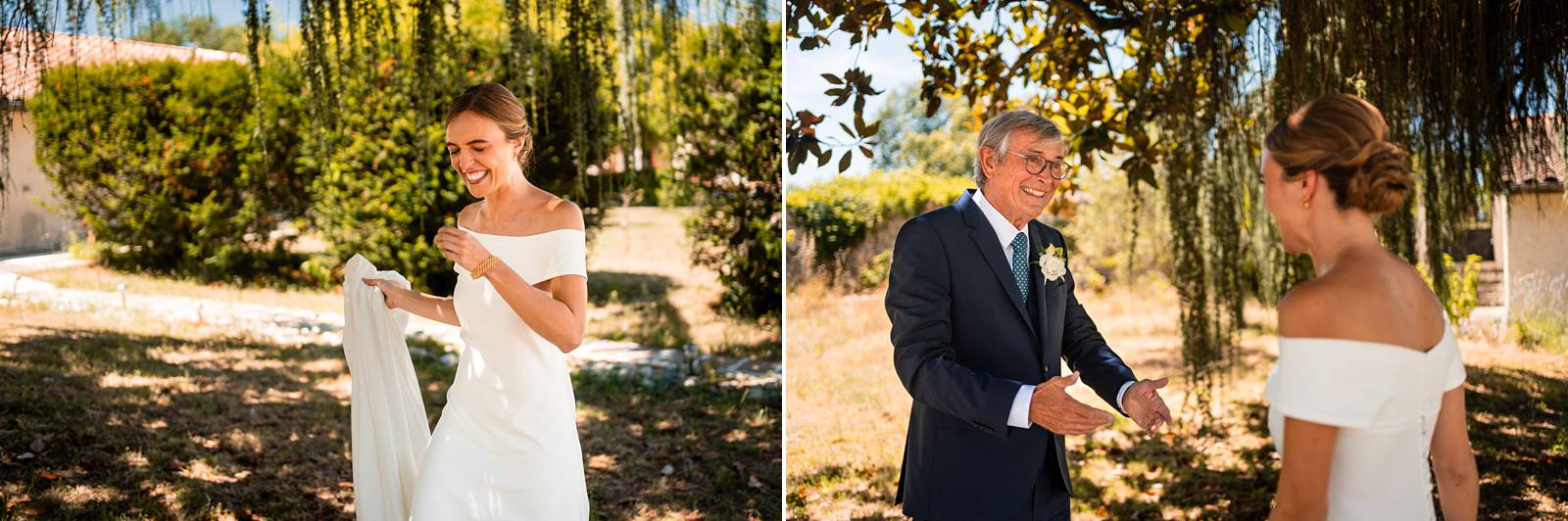 Photographe de mariage en Gironde : découvrez un reportage naturel et élégant d’un mariage religieux au Château Smith Haut Lafitte en passant par le Château d’Eck et l’église de La Brède.