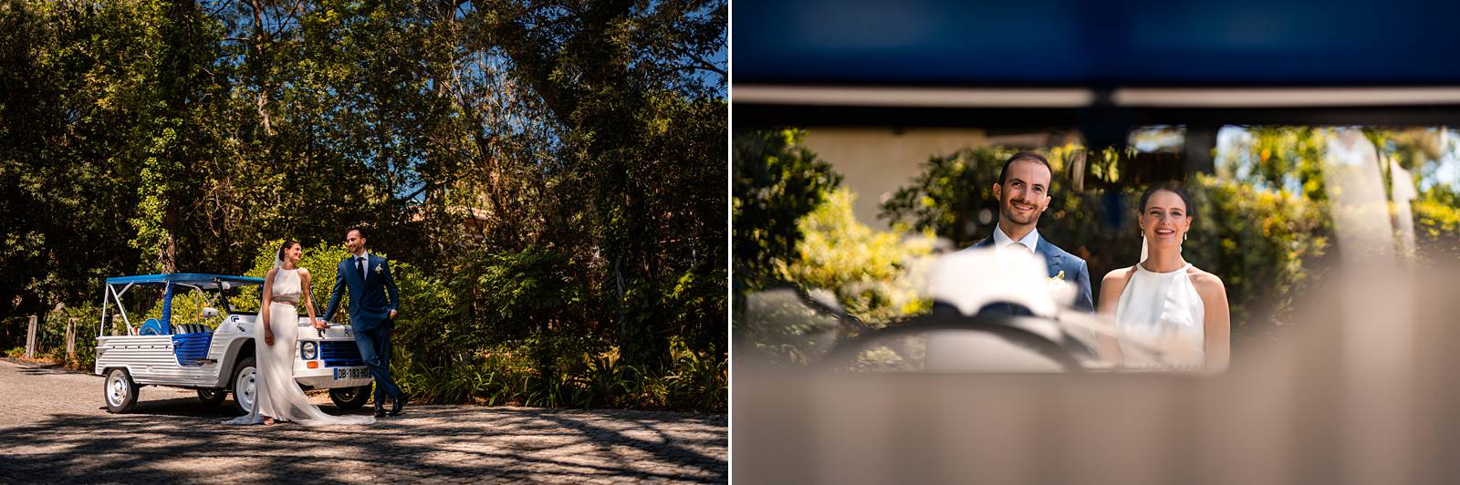 Une découverte pleine d’émotion dans les jardins de la villa, juste avant la cérémonie.