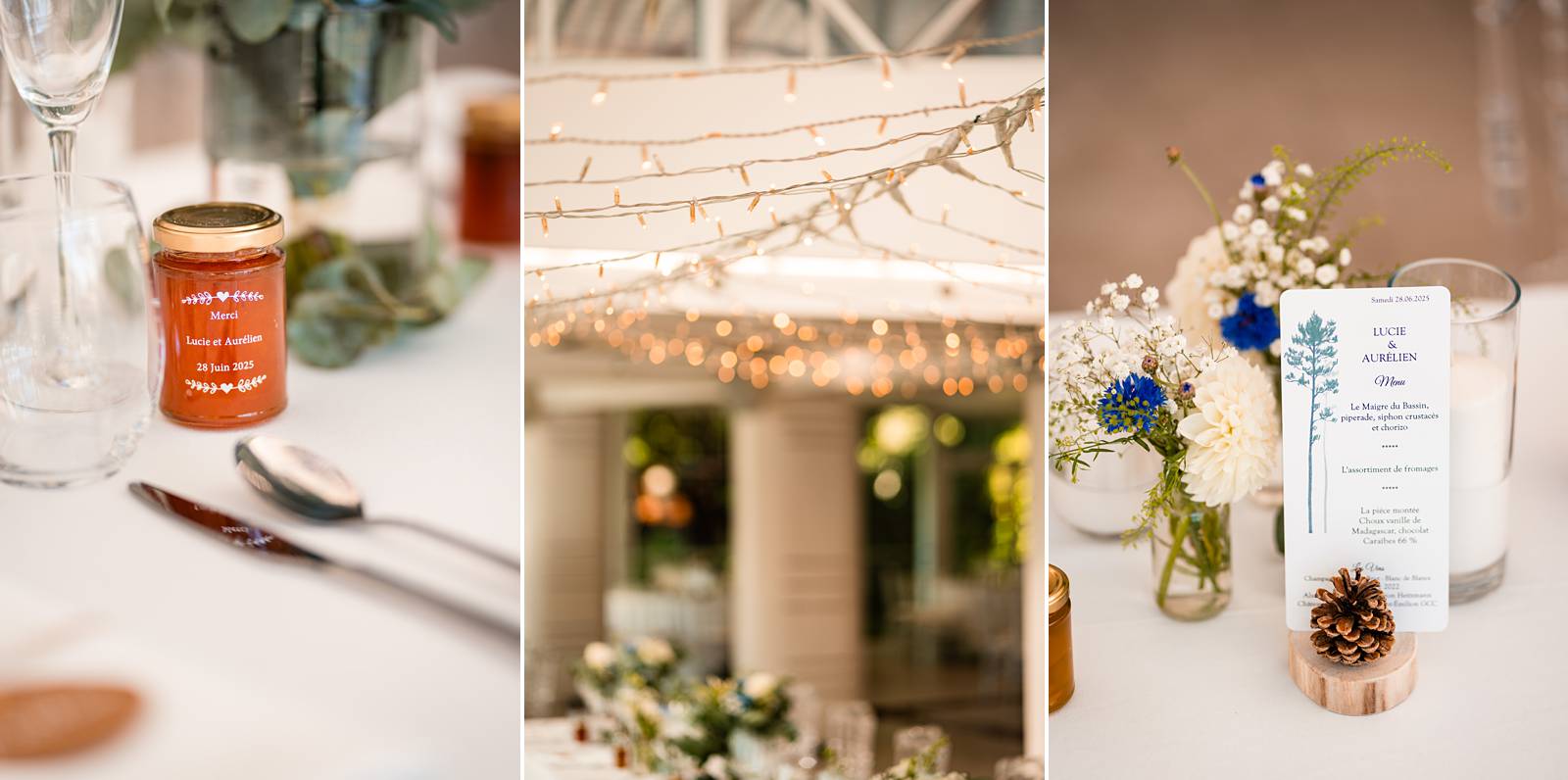 Décoration mariage de la salle du Tir au Vol Arcachon