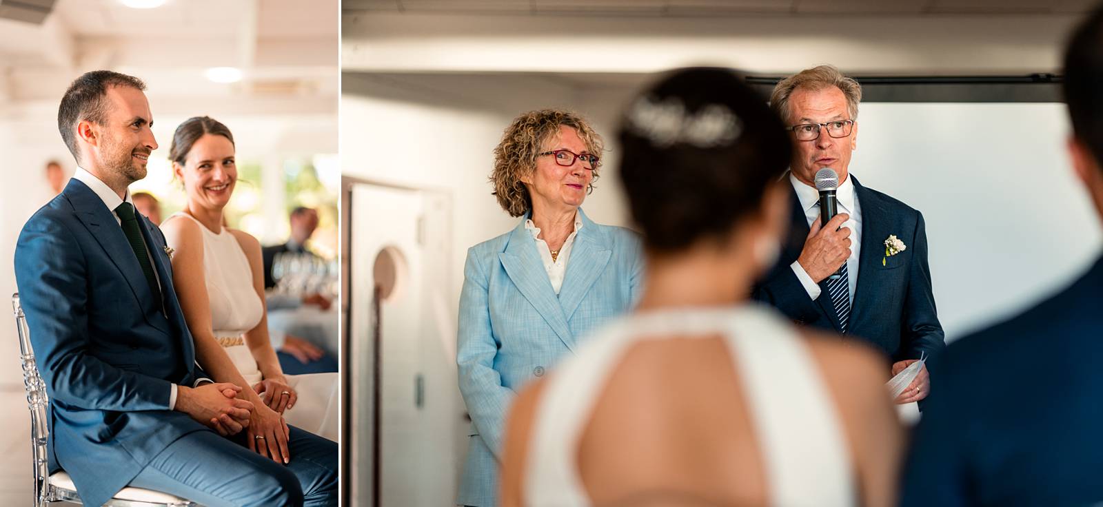 Un repas de fête entre surprises, discours et danse sous les guirlandes.