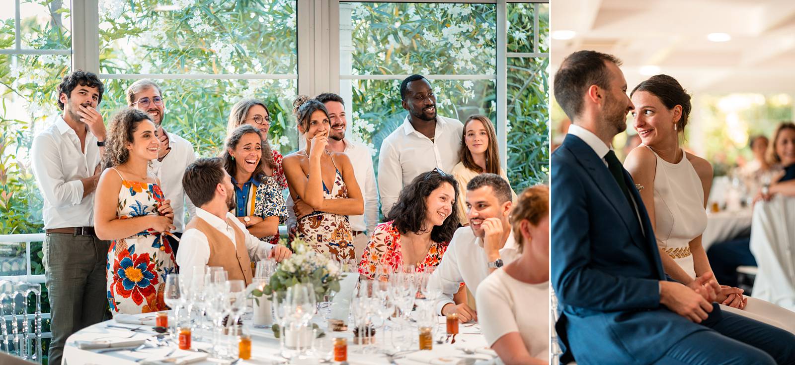 Un repas de fête entre surprises, discours et danse sous les guirlandes.