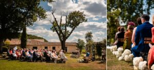 Mariage au Château de Garde – cérémonie laïque en plein air.