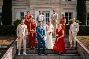 Cocktail de mariage dans les jardins du Château de Garde.