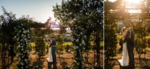 Photos de couple au coucher de soleil au Château de Garde