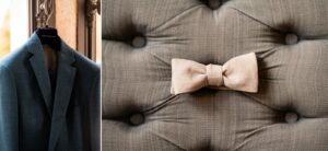 Détails du costume et des accessoires du marié au Château de Garde