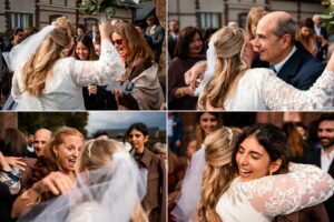Sortie des mariés devant l’église de Fleury-sur-Andelle