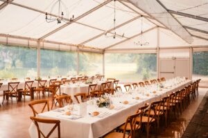 Décoration de la salle de mariage du Château de Bonnemare