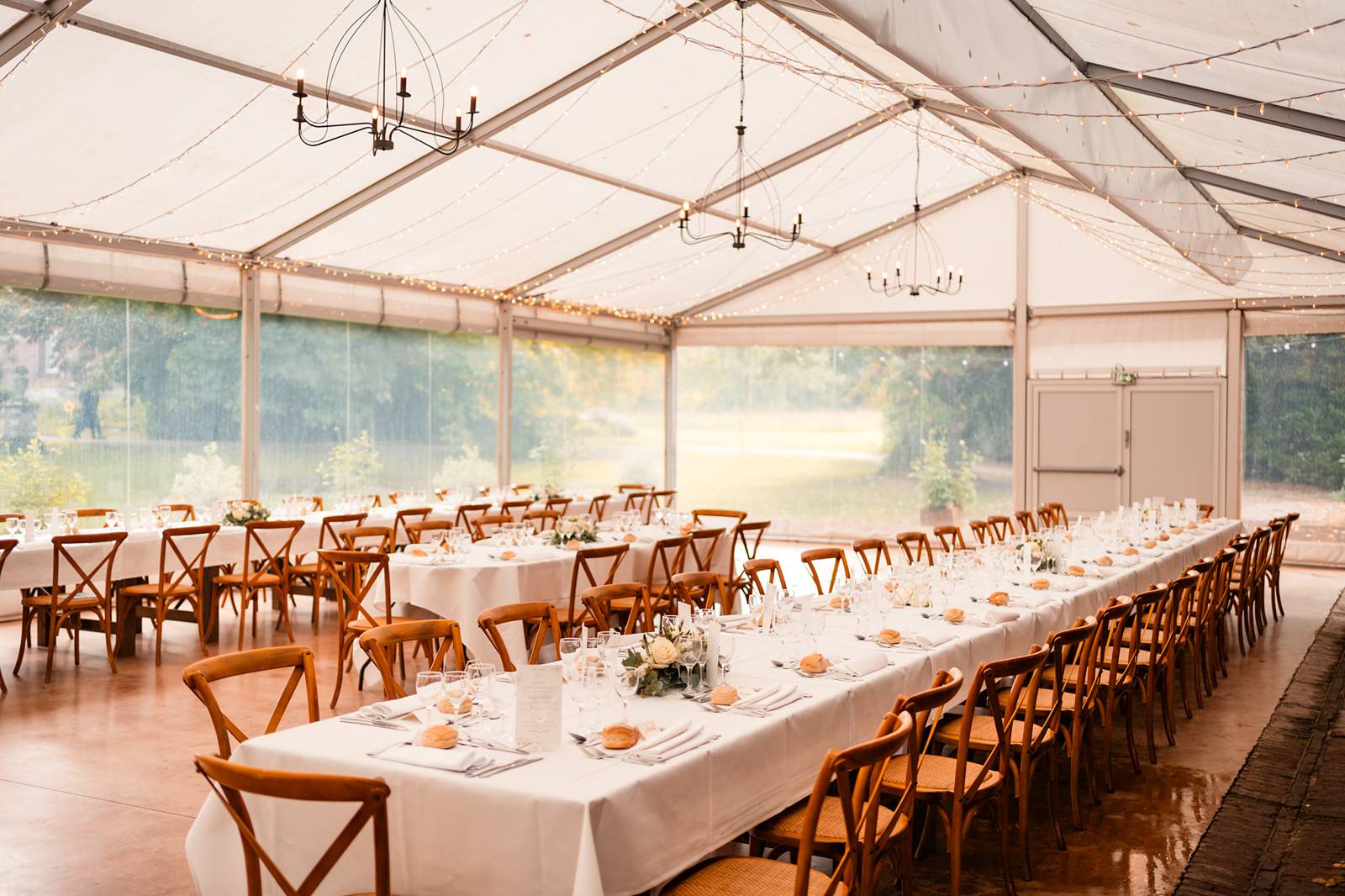 Décoration de la salle de mariage du Château de Bonnemare