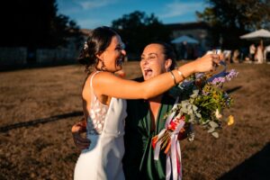 Jeu du bouquet durant le vin d'honneur