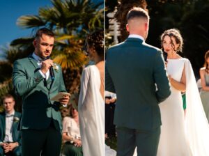 Échange des vœux de Laura et Tristan devant leurs invités