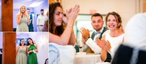 Discours des témoins dans la salle de réception