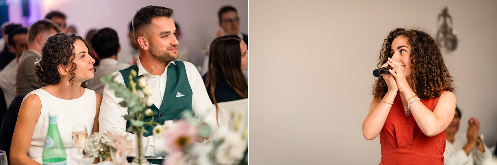 Chanson de la soeur de la mariée dans la salle de réception