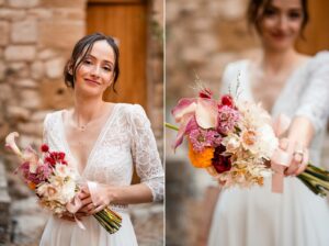 Photos de couple élégantes et originales au Prieuré Notre-Dame de Conil