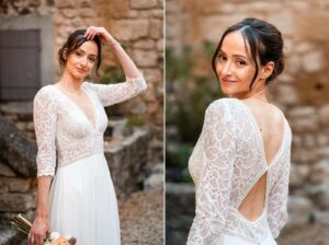 Photos de couple élégantes et originales au Prieuré Notre-Dame de Conil