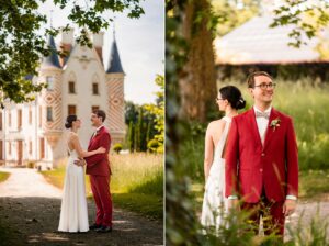 photos de couple mariage au Château de Saint-Cyr-du-Gault