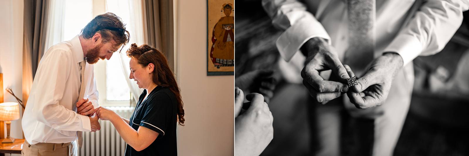 wedding preparation at chateau de maumont - préparatifs mariage au Château de Maumont