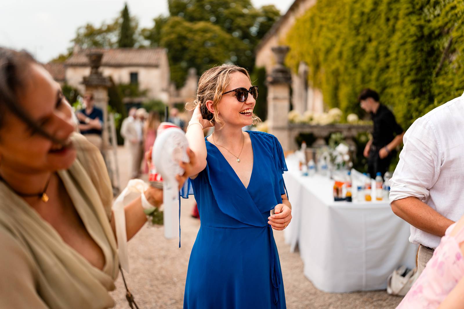 wedding cocktail at chateau de maumont - vin d'honneur mariage au Château de Maumont