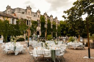 wedding decoration at chateau de maumont - decoration mariage au Château de Maumont