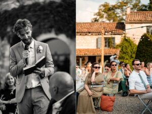 wedding speach at chateau de maumont - discours de mariage au Château de Maumont