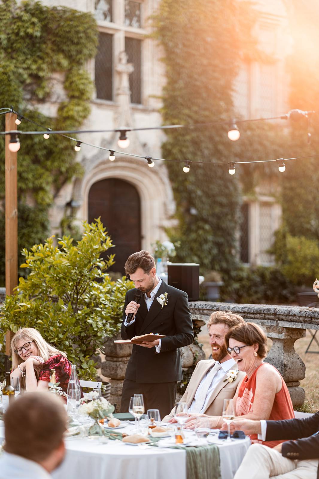 wedding speach at chateau de maumont - discours de mariage au Château de Maumont