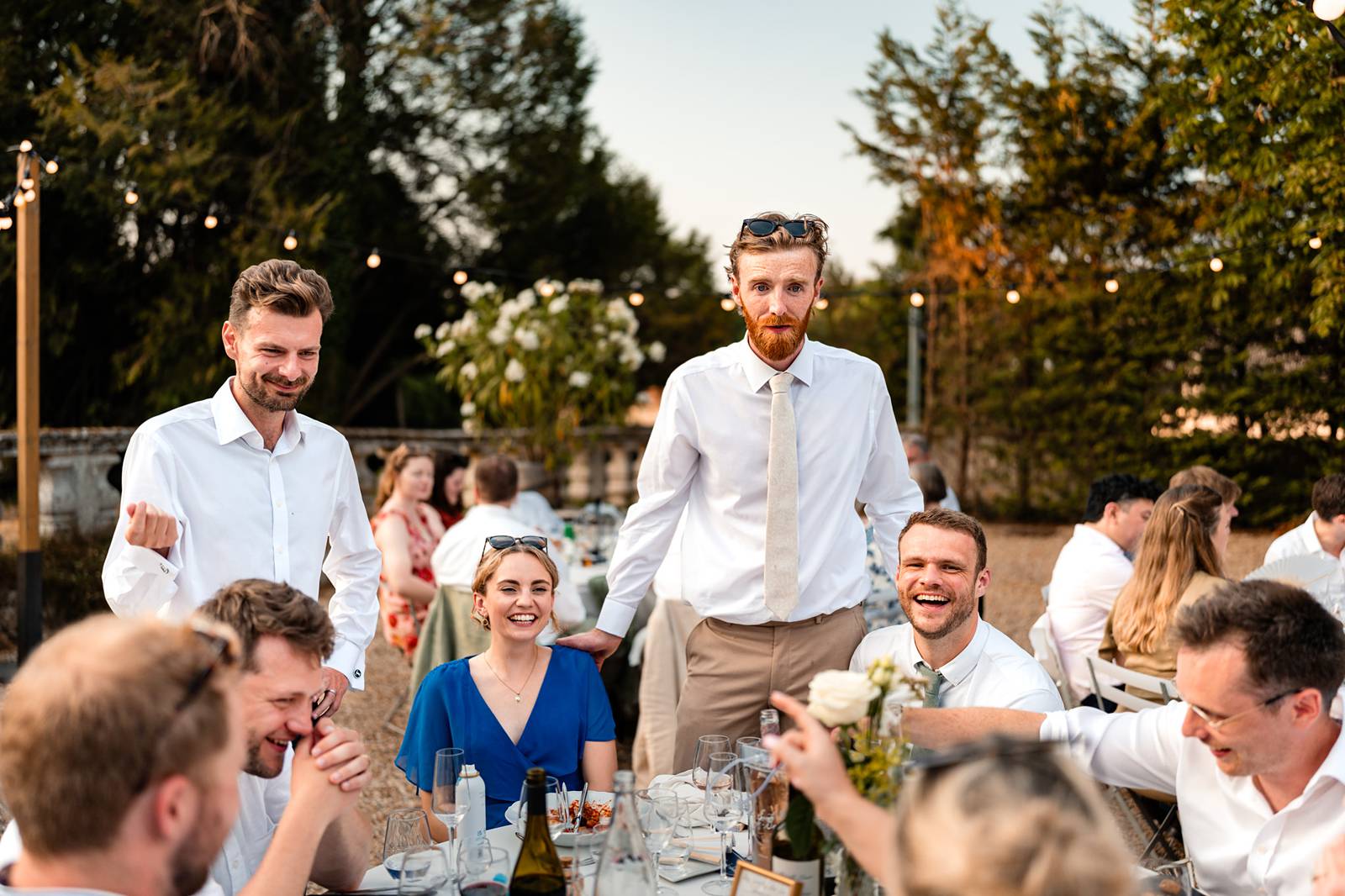 wedding dinner at chateau de maumont - repas de mariage au Château de Maumont
