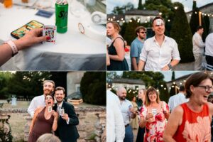 open-air wedding dinner under the stars at chateau de maumont - repas de mariage à l'extérieur sous les étoiles au Château de Maumont